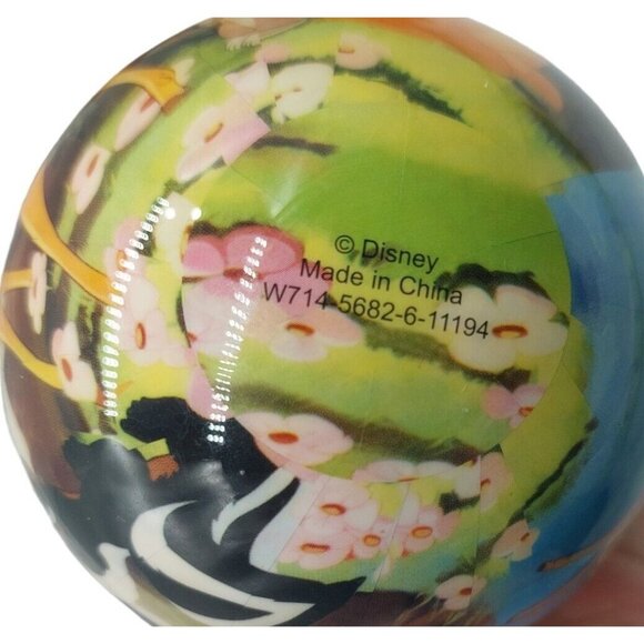 Disney Bambi Christmas Ball Ornament Yellow Green Ribbon Paper Mache - Picture 8 of 11